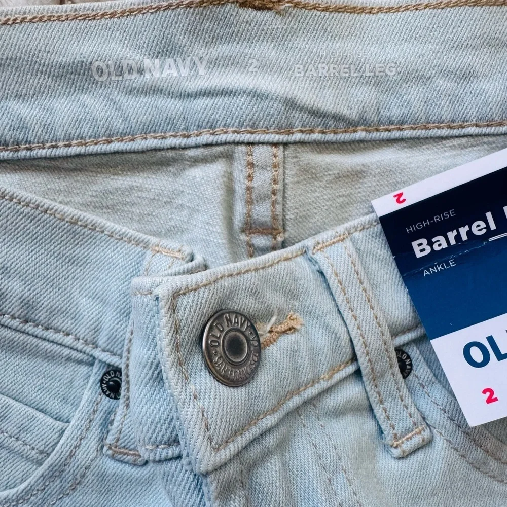 NWT Old Navy Barrel Jeans high rise ankle length sz 2 - Picture 8 of 10
